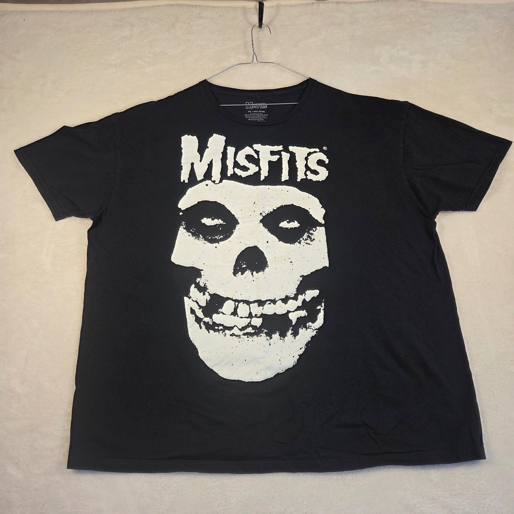 Misfits Fiend Skull Black Graphic T Shirt Men's 3XL 3XG Cotton